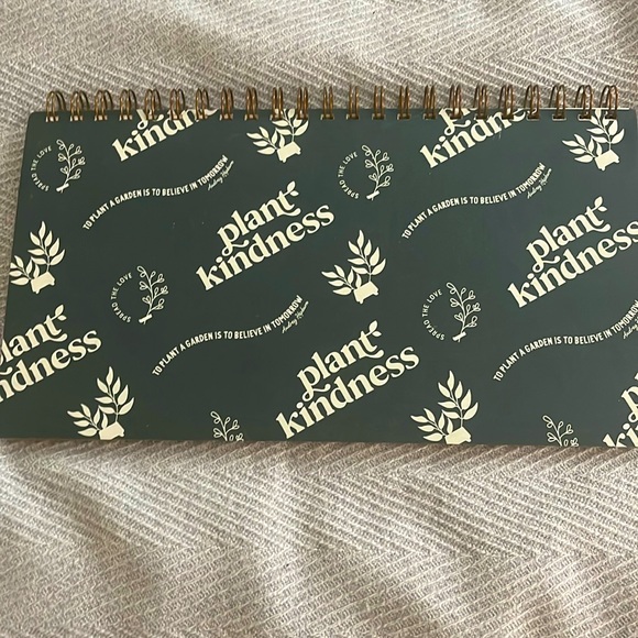 Spiral desk top weekly planner. Handmade in Kansas 12x7 inches. “Plant kindness” - Picture 1 of 4